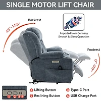 Mondawe Chenille Power Lift Recliner Chair