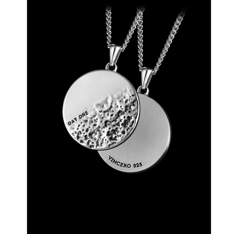 Vincero Men's Day One Pendant in Rhodium-Plated Sterling Silver