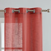 Hannah Linen Textured Light Filtering Window Panel Set, 76" W x 84" L