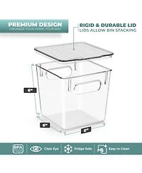 Sorbus Clear Small Plastic Storage Bins - for Kitchen Organization and Storage, Pantry, Fridge, Cabinets (8 Pack)