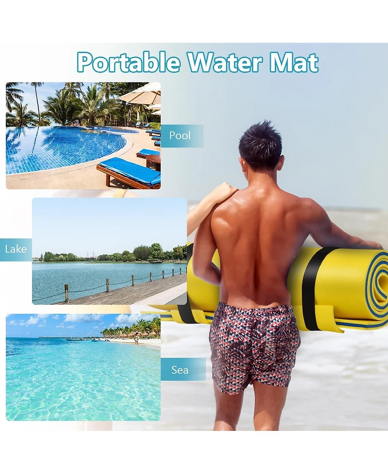 Vebreda 3-Layer Relaxing Tear-proof Water Mat-Yellow