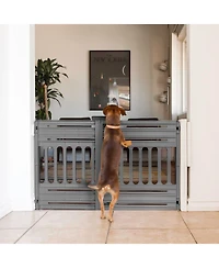 24 to 39" Plastic Portable Expandable Pet Gate, Safety Gate, White - 2 Pack