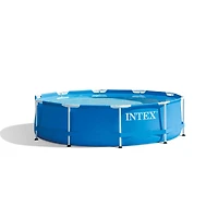 Intex 10ft x 30in Metal Frame Above Ground Swimming Pool Set with Filter Pump
