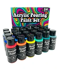 Hippie Crafter Acrylic Pouring Paint 24 Color Set