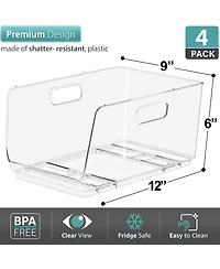 Sorbus Stackable Storage Bins Open Front - Clear Stackable Storage Bins
