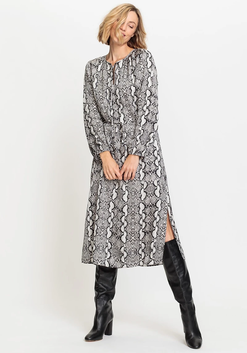 Olsen Women's Snake Print Midi Tunic Dress