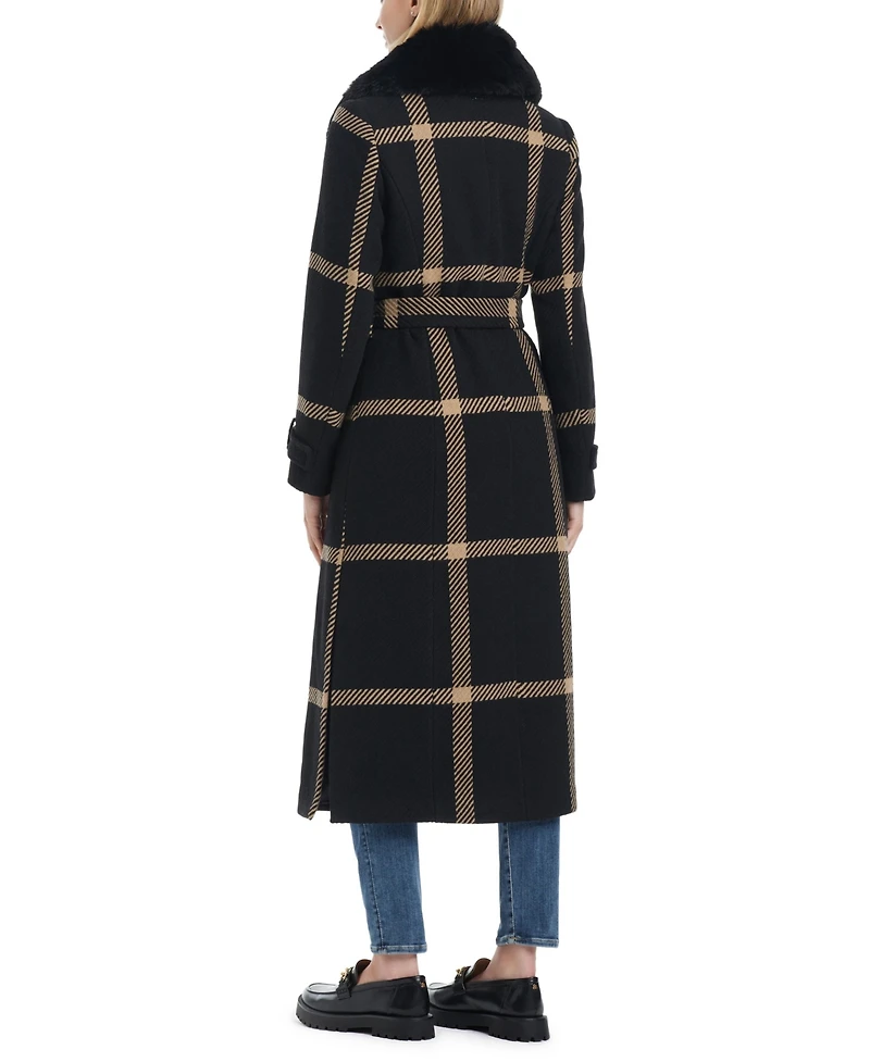 Vince Camuto Women's Double-Breasted Maxi Wool Blend Coat