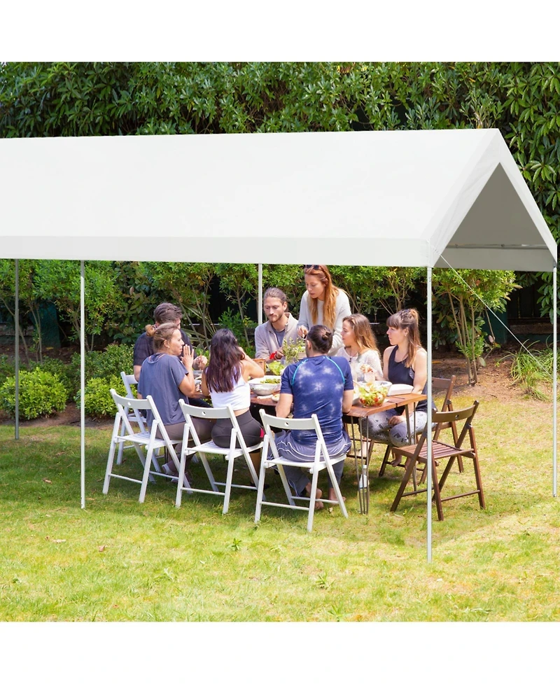 Skonyon 10 x 20 Feet Steel Frame Portable Car Canopy Shelter