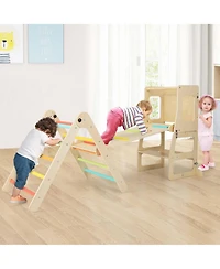 Costway 7-in-1 Toddler Climbing Toy Set with Reversible Ramp Convertible Step Stool