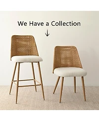 27 Inch Boucle Rattan Counter Stool Set Of 2-Maison Boucle