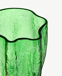 Kosta Boda 15'' Crackle Crystal Glass Vase