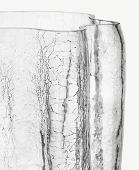 Kosta Boda 15'' Crackle Crystal Glass Vase