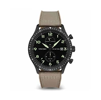 Vincero Graphite The Altitude Pilot Watch with Dual Time Zone & Nylon Strap