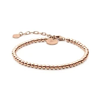 Vincero Beaded Bracelet in Polished Rose Gold with Adjustable Clasp