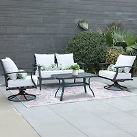 Aoodor 24” x 24” Patio Furniture Outdoor Deep Seat (2 Back 2 Seater 2 Pillow )
