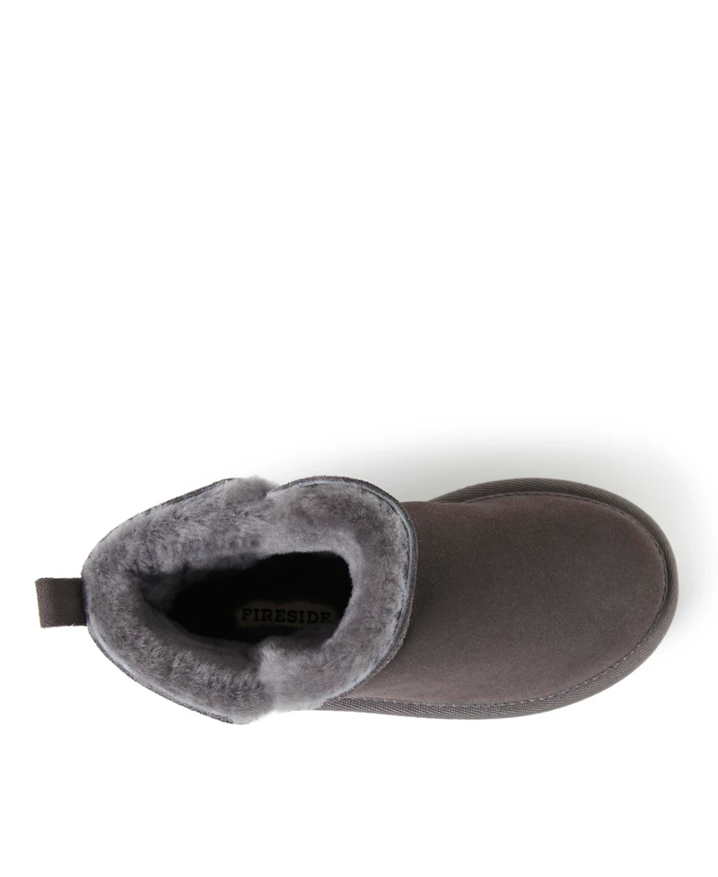 Dearfoams Little Girls Fireside By Bunbury Genuine Shearling Boot