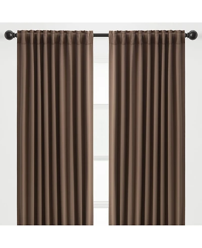 Chanasya Premium 2-Panel Ornamental Damask Room Darkening Curtains - 3-in-1 Back Tab, Rod