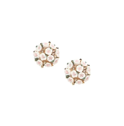 Sohi Women's Roses Stud Earrings