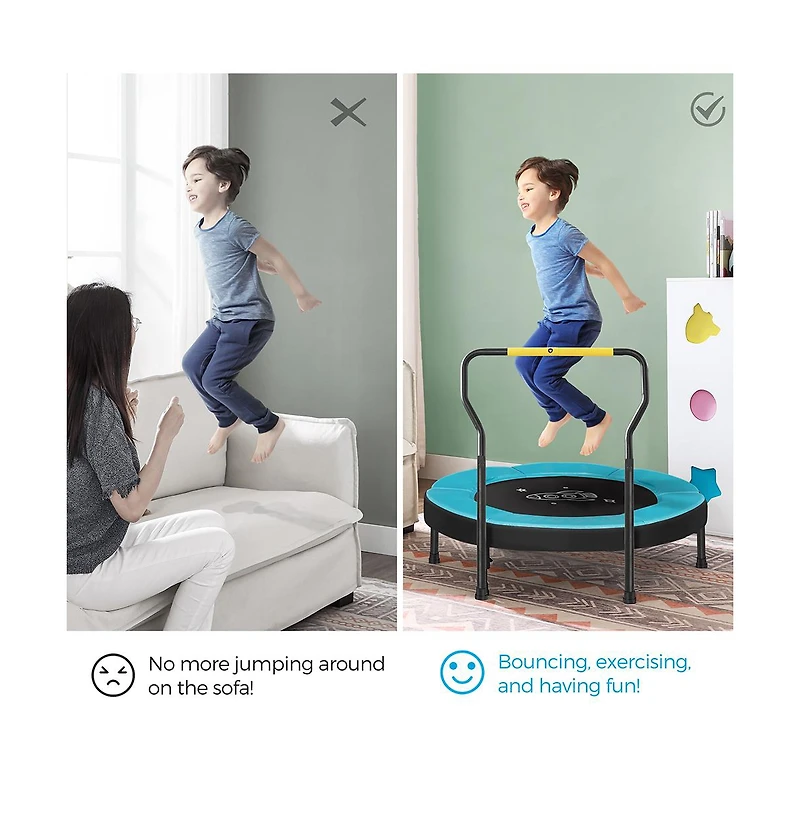 Slickblue Safe and Fun Trampoline for Children Ideal for Outdoor Play and Exercise