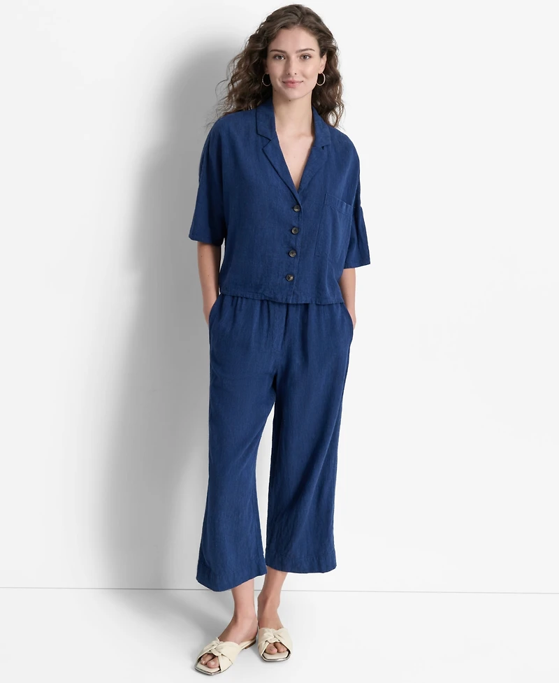 Dkny Women's Elbow-Sleeve Button-Front Shirt