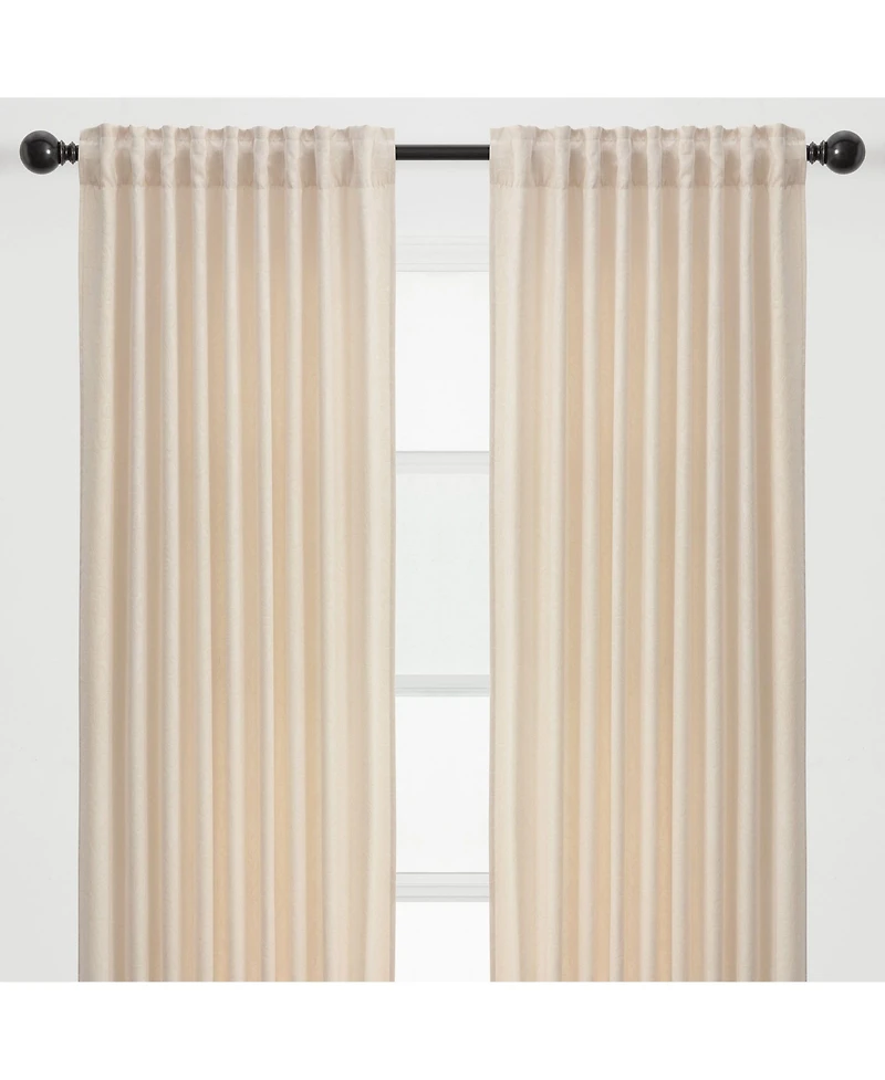 Chanasya Premium 2-Panel Embellish Embossed Classy Blackout Curtains - 3-in-1 Back Tab, Rod Pocket