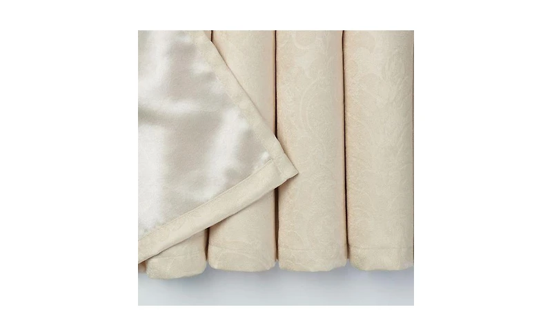 Chanasya Premium 2-Panel Embellish Embossed Classy Blackout Curtains - 3-in-1 Back Tab, Rod Pocket