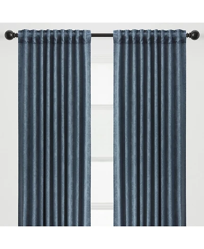 Chanasya Premium 2-Panel Embellish Embossed Classy Blackout Curtains - 3-in-1 Back Tab, Rod Pocket