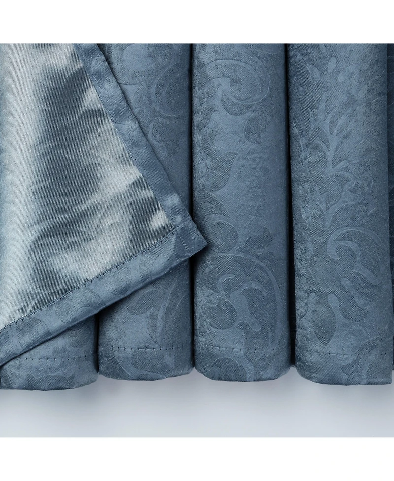 Chanasya Premium 2-Panel Embellish Embossed Classy Blackout Curtains - 3-in-1 Back Tab, Rod Pocket