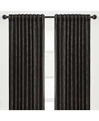 Chanasya Premium 2-Panel Embellish Embossed Blackout Curtains - 3-in-1 Back Tab, Rod Pocket, Ring Tab for Windows Living Room Bedroom