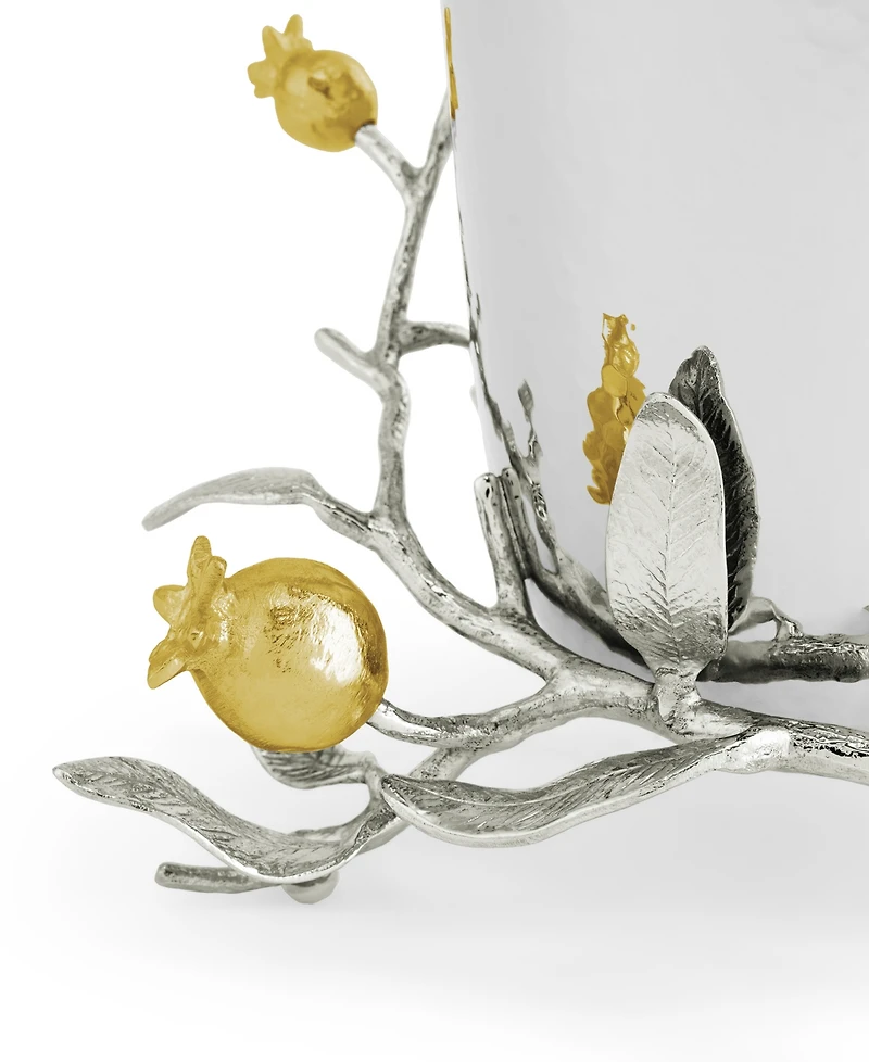 Michael Aram Pomegranate Silver and Gold Vase