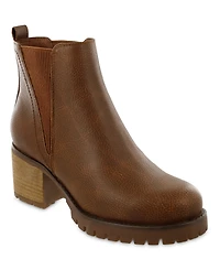 Mia Women's Jody Lug Sole Wide-Width Chelsea Booties
