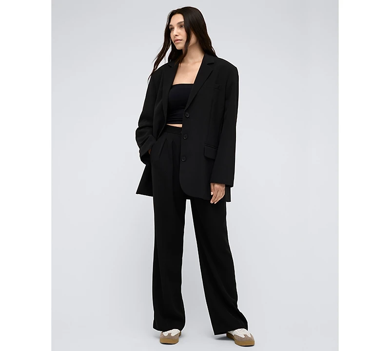Kenneth Cole Women's Vision Twill Three-Button Boyfriend Jacket
