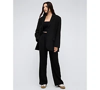 Kenneth Cole Women's Vision Twill Three-Button Boyfriend Jacket