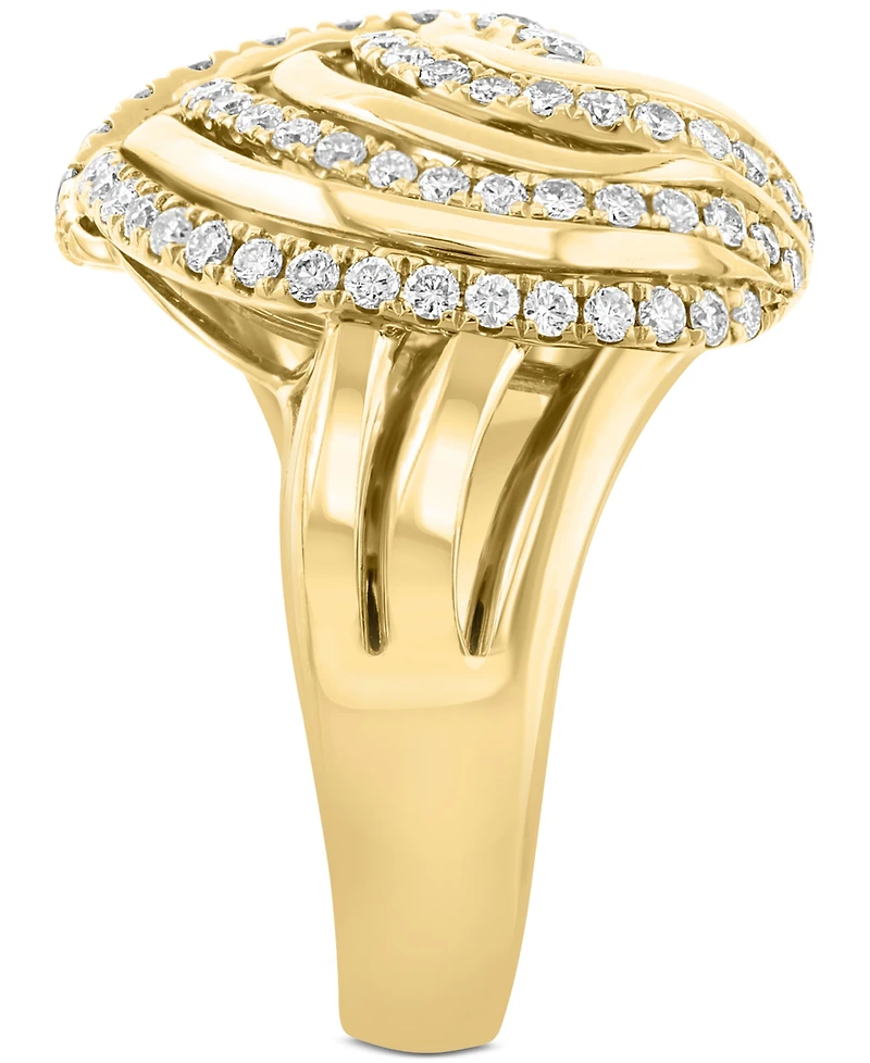 Effy Diamond Swirling Cluster Statement Ring (1 ct. t.w.) in 14k Gold