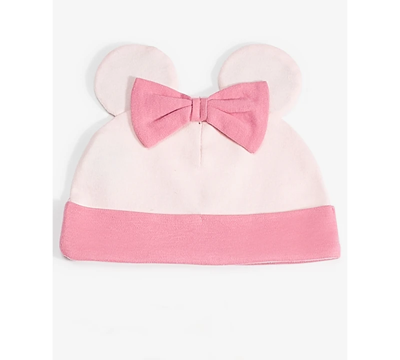 Disney Baby Girls Minnie Mouse Hat, Bodysuit & Pants Set