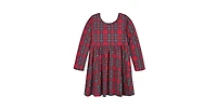Gerber Toddler Girls Holiday Plaid About You Long Sleeve Dress