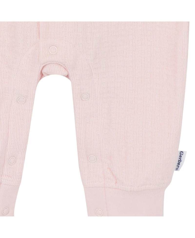 Gerber Baby Girls Hooded Long Sleeve Romper