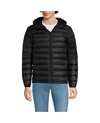 Lands' End Men's Hooded Wanderweight Packable Down Jacket