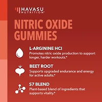 Nitric Oxide Gummies for Men & Women, Nitric Oxide Supplements with L-Arginine and Beet Root, Green Apple & Cinnamon Flavor, Havasu Nutrition, 90ct