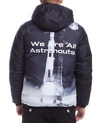 Space One Men's Nasa Inspired Reversible Puffer Jacket