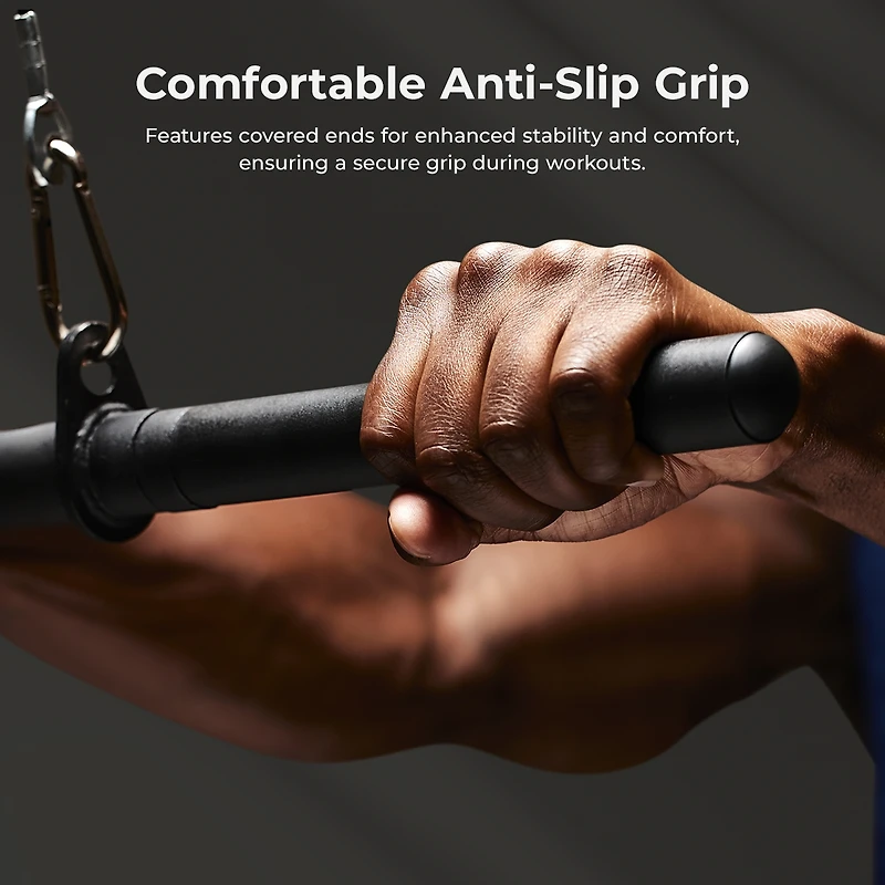 Sunny Health & Fitness Rotating Straight Bar Cable Attachment, Up to 330 LBs Support