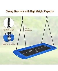 Costway 700lb Giant 60'' Platform Tree Swing Outdoor w/ 2 Hanging Straps