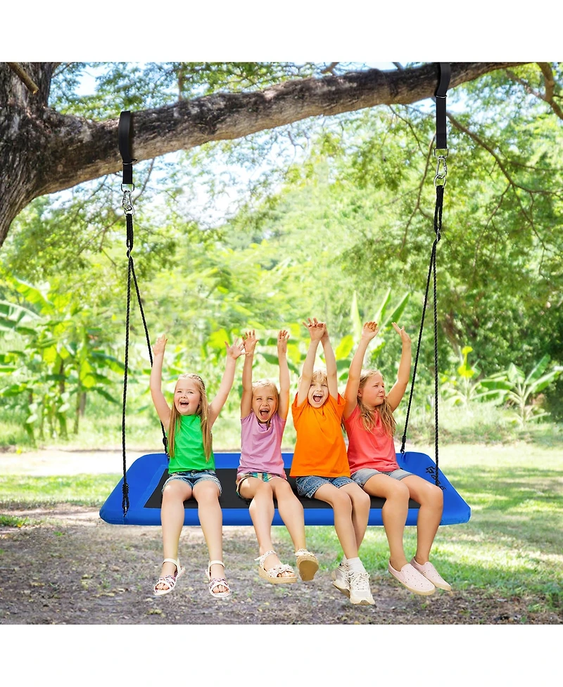 Costway 700lb Giant 60'' Platform Tree Swing Outdoor w/ 2 Hanging Straps