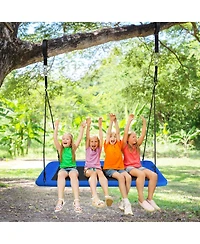 Costway 700lb Giant 60'' Platform Tree Swing Outdoor w/ 2 Hanging Straps