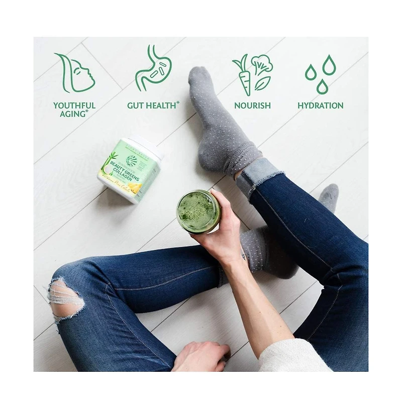 Sunwarrior Collagen Powder with Biotin Probiotics & Hyaluronic Acid | Beauty Greens | Pina Colada