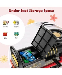 Gymax 6V Electric Kids Ride On Train Motorized Toy w/ Track & 6 Wheels Green