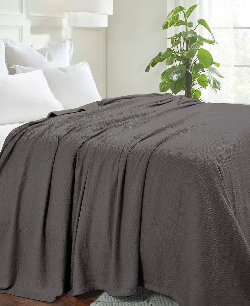 Superior Chevron All-Season Cotton Blanket, Full/Queen