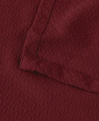 Superior Nobel Cotton Jacquard Dobby Weave Textured Chevron Lightweight Woven Blanket
