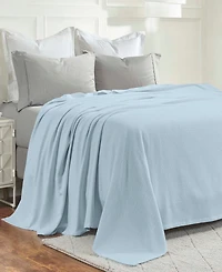 Superior Nobel Cotton Jacquard Dobby Weave Textured Chevron Lightweight Woven Blanket