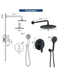Mondawe Shower System Ceiling Mounted Shower Faucet Mixer Set with Luxury High Pressure